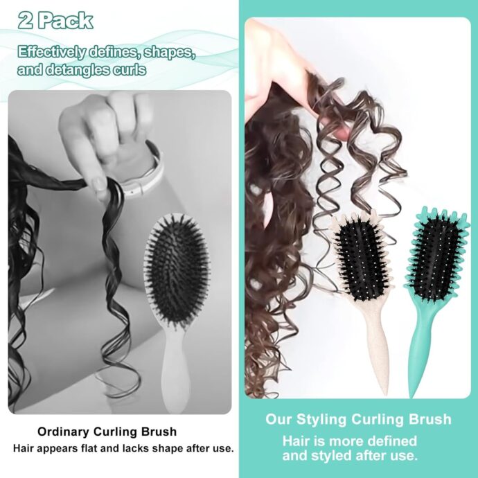 2Pack Curly Hair Brush - Image 6