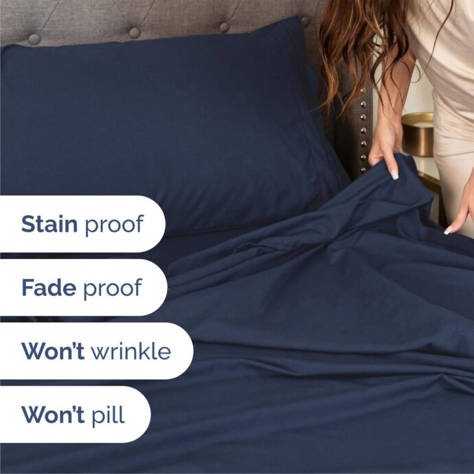 Queen Size 4 Piece Sheet Set - Image 7